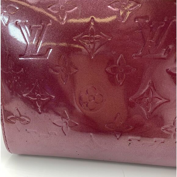 Auth Louis Vuitton Amarante LV Monogram Vernis Leather Roxbury Drive 2way Tote - Picture 13 of 16